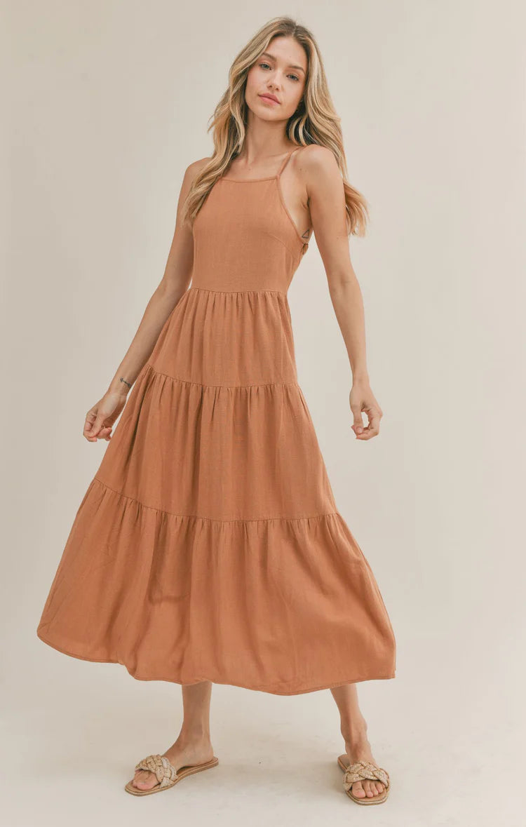 Warehouse tiered outlet maxi dress